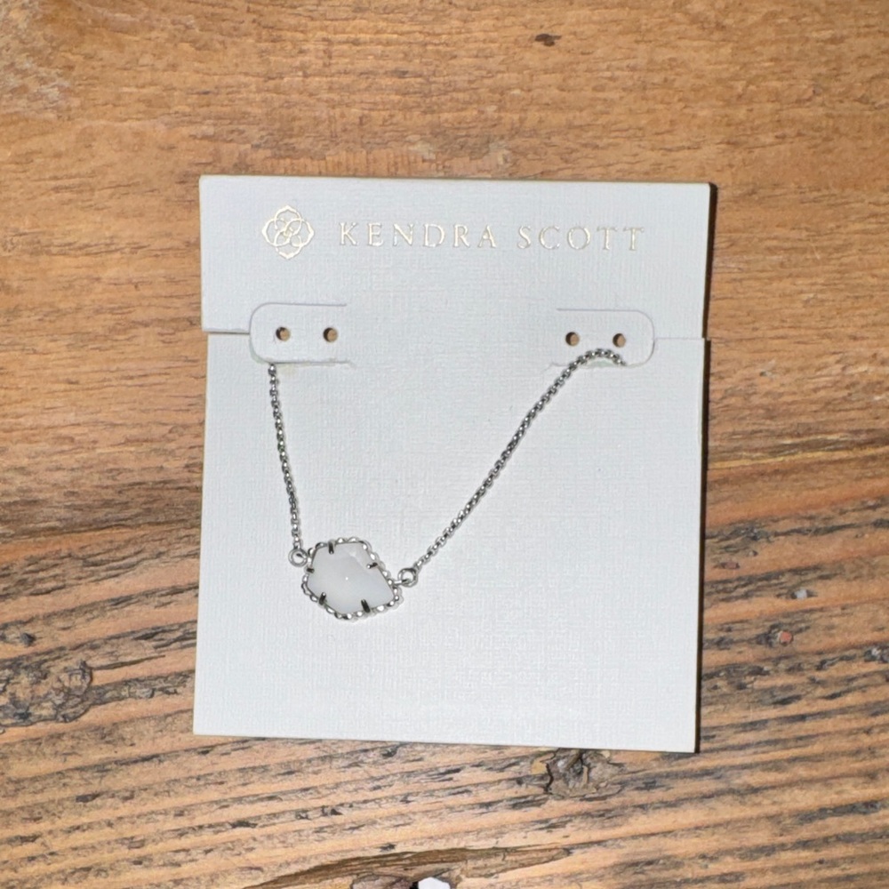 Kendra Scott Silver and White Necklace